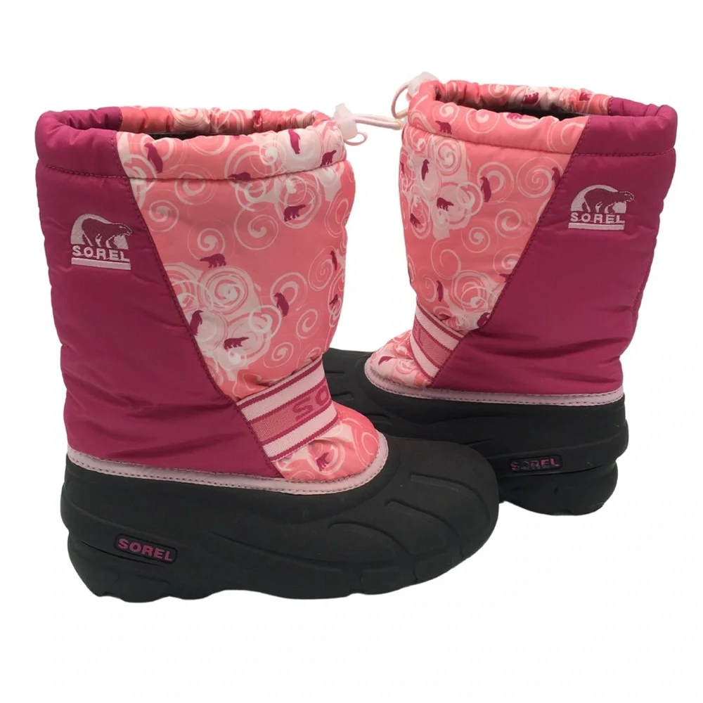 Sorel Cub Pink Winter Snow Moisture Wicking Boots size 6